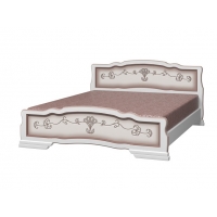 Кровать Карина-6 (дуб молочный) 160 см